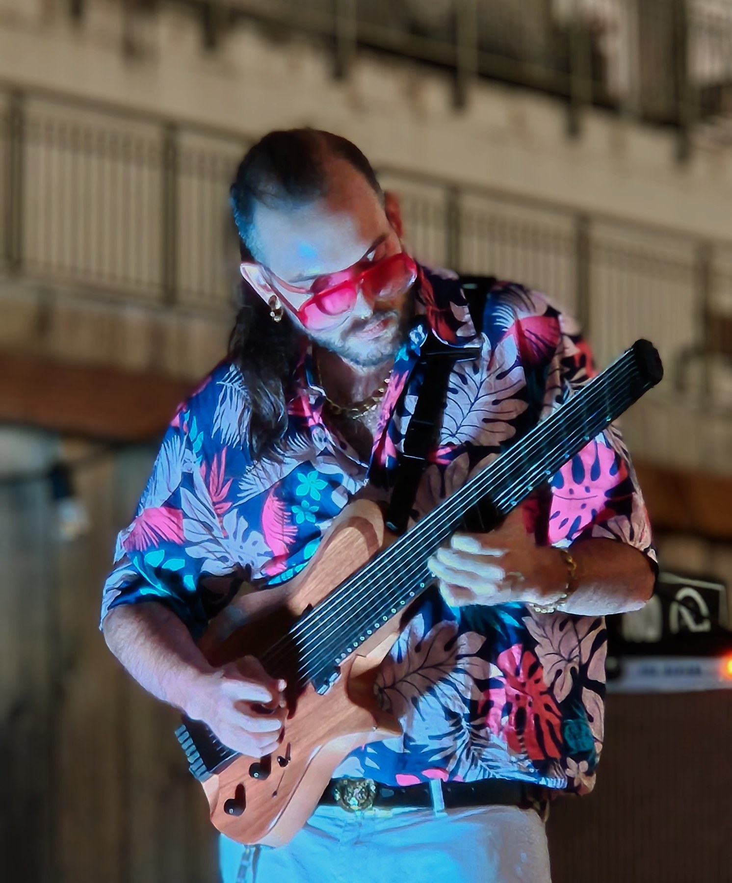 Ben Meyer performing guitar